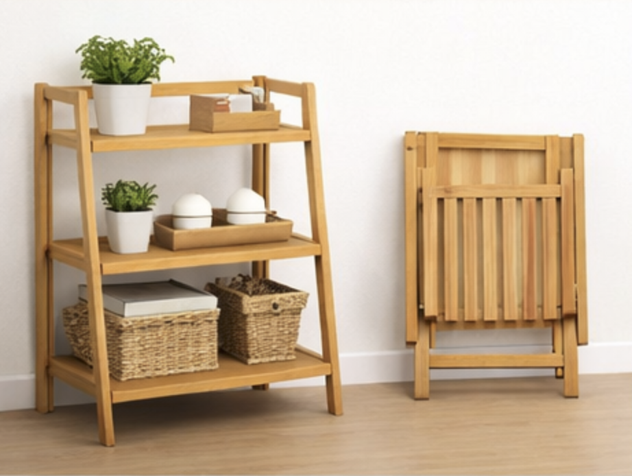 Foldable Bamboo Shelf
